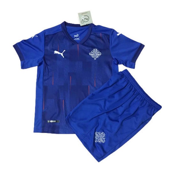 Camiseta Islandia 1ª Kit Niño 2020 Azul